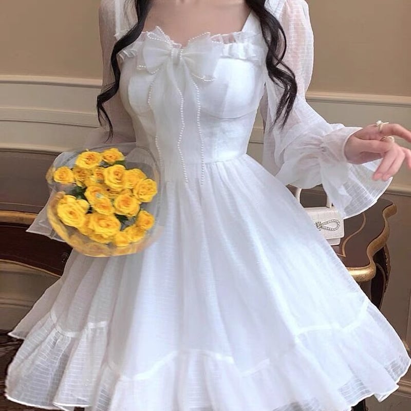 ふわり、純白ワンピース | Fancy ☆World ふわり、純白ワンピース | Fancy ☆World