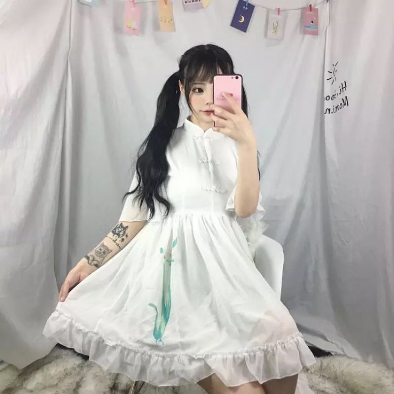 玲様着用】花柄チャイナ風ワンピース | Fancy ☆World