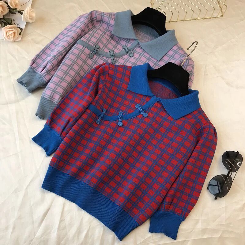 チャイナ風ニットトップス | Fancy ☆World