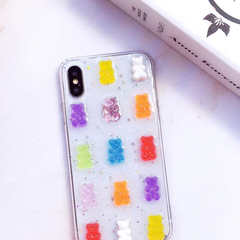 くまさんカラフルグミのスマホケース | Fancy ☆World
