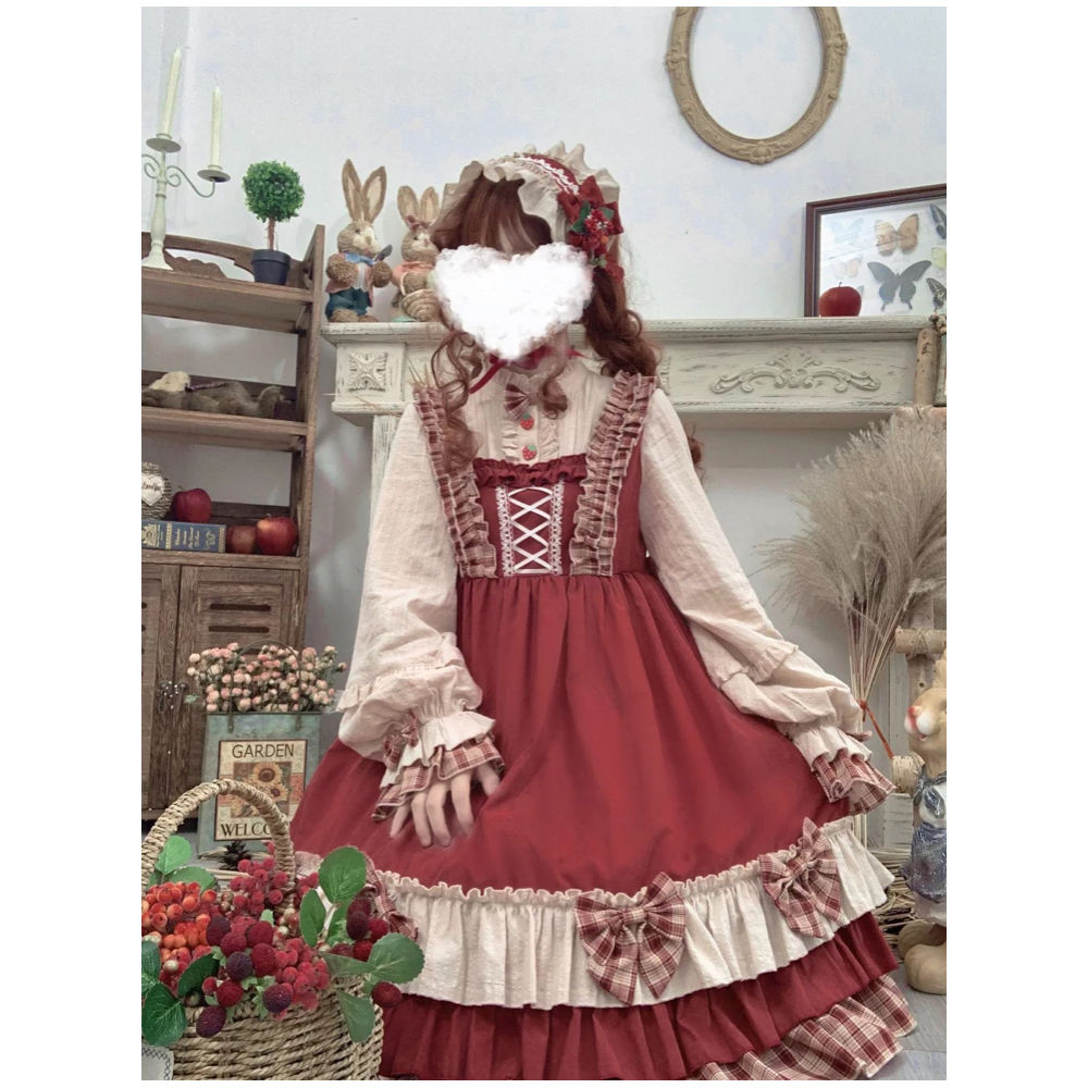 ロリチェ出品 赤チェックの姫ロリータセット | Fancy ☆World