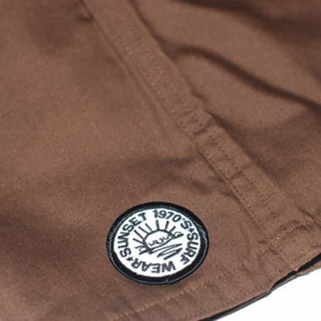 SUNSET1970'S SURF WEARS/ SUNSET BOARD SHORTS / BROWN