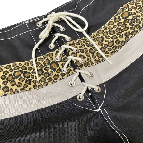 SUNSET 1970'S SURF WEARS / SIDE SLIP SHORT / BLACK LEOPARD BAND