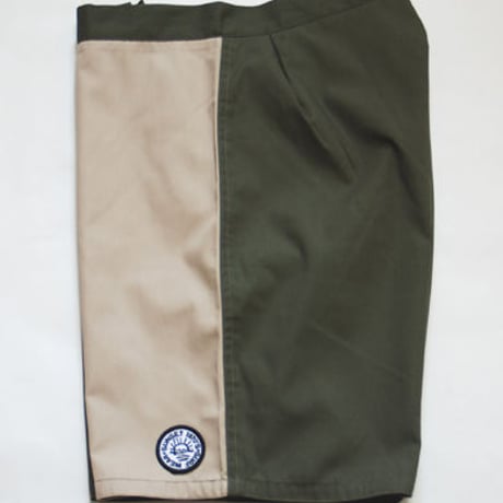 SUNSET1970'S SURF WEARS/ SUNSET BOARD SHORTS / KHAKI & BEIGE