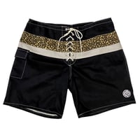 SUNSET 1970'S SURF WEARS / SIDE SLIP SHORT / BLACK LEOPARD BAND