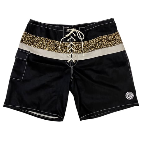 SUNSET 1970'S SURF WEARS / SIDE SLIP SHORT / BLACK LEOPARD BAND