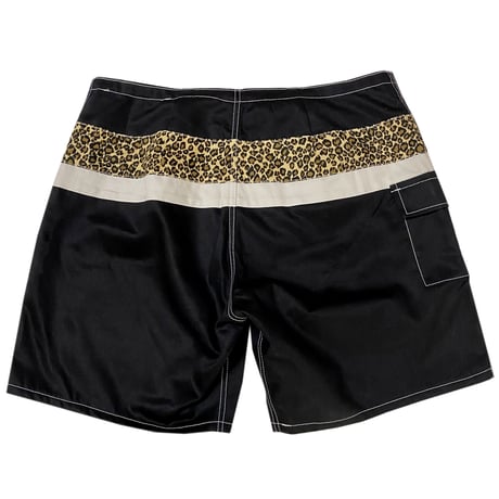 SUNSET 1970'S SURF WEARS / SIDE SLIP SHORT / BLACK LEOPARD BAND