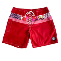 SUNSET 1970'S SURF WEARS / SIDE SLIP SHORT / RED FLOWER BAND
