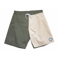 SUNSET1970'S SURF WEARS/ SUNSET BOARD SHORTS / KHAKI & BEIGE
