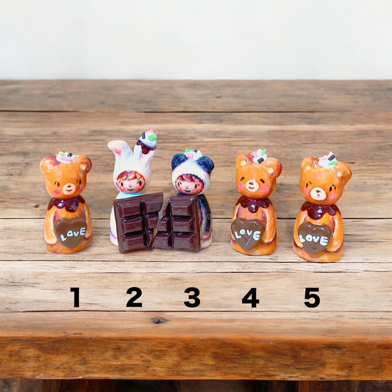 受注製作【チビこけし】チョコレートの子たち | pieni trunkukka