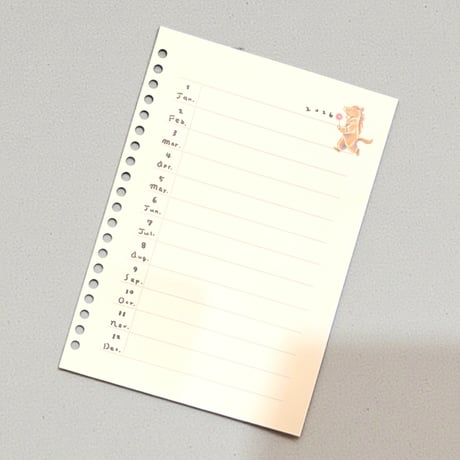 【スケジュールセット/Schedule set】2026年/表紙セット(A5)