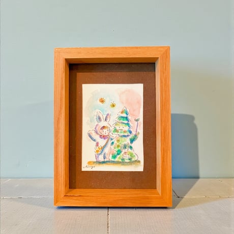 【原画/Origをつなinal painting】『やっほー! もりと てをつなぐよ』