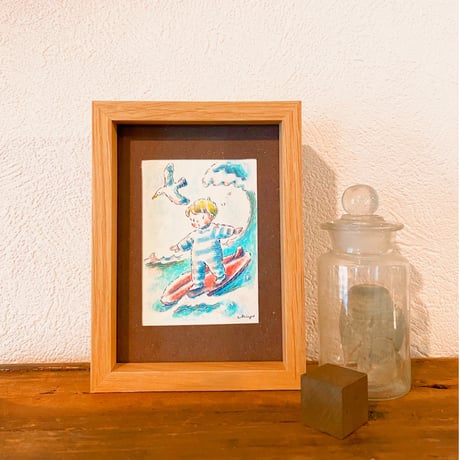【原画/Original painting】『こころもからだもゆるめるとなみにのれる』