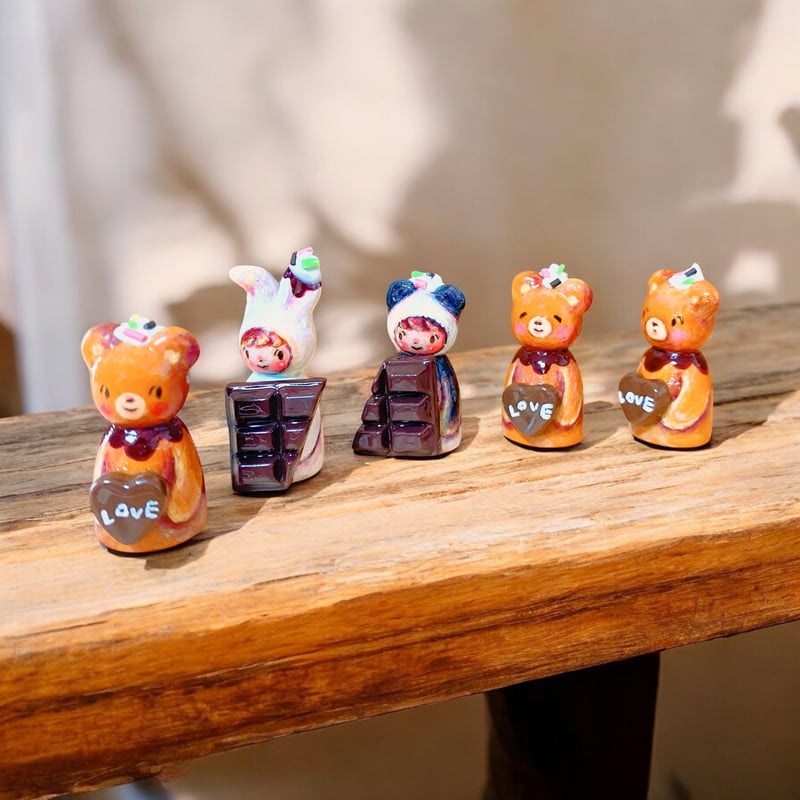 受注製作【チビこけし】チョコレートの子たち | pieni trunkukka