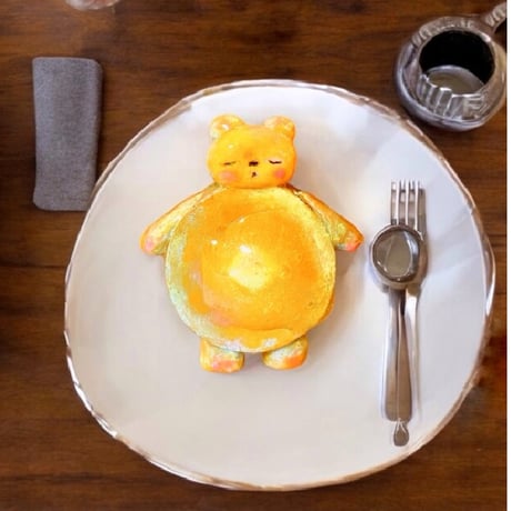 ＊受注製作【チビこけし】パンケーキクマさんセット
