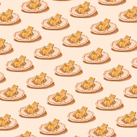 【デザインペーパー /5枚セット】パンケーキクマさん