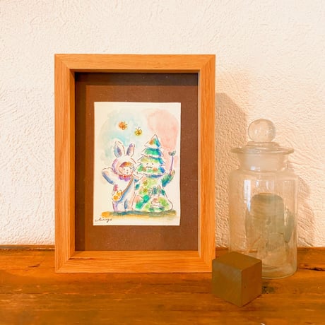 【原画/Origをつなinal painting】『やっほー! もりと てをつなぐよ』