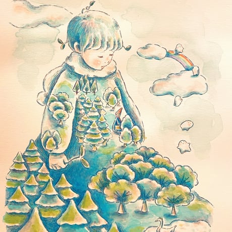 【原画/Original painting】『優しい森のアニマ』