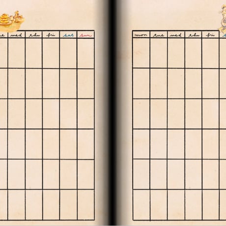 (24P/1ヶ月片面タイプ)12ヶ月フリースケジュール帳