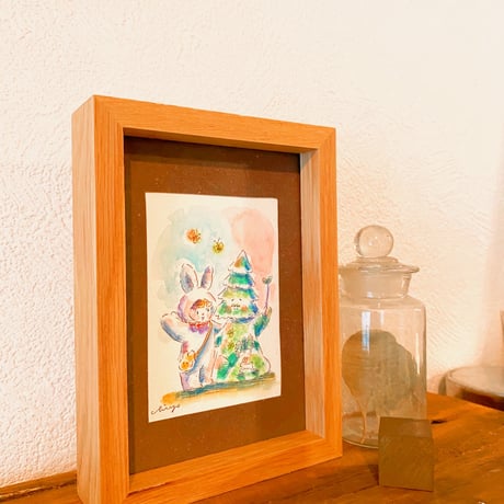 【原画/Origをつなinal painting】『やっほー! もりと てをつなぐよ』