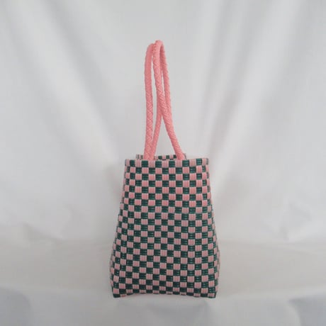 【6月8日(月)〜6月12日(金)発送】 BOSTON BAG No.24  'gingham' _ Guava