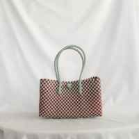 【10月5日(月)〜10月9日(金)発送】 BOSTON BAG No.29 'gingham' _ 70's