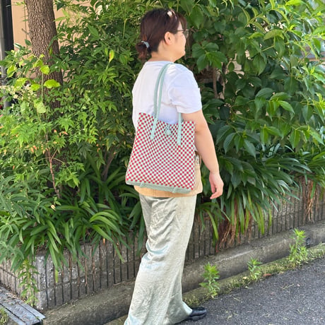 【6月15日(月)〜6月19日(金)発送】 Gummy Bag No.18 (Size: M) ' gingham ' _70's