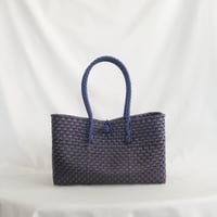 【6月8日(月)〜6月12日(金)発送】 BOSTON BAG No.20  'gingham' _ Azzurro e Marrone