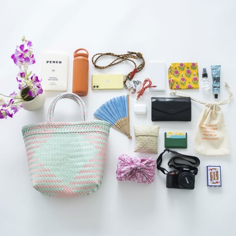 【8月17日(月)〜8月21日(金)発送】  Bag×Handkerchief［E］Mekearibag (Size : M) _Kurogoma Tofu(cross)