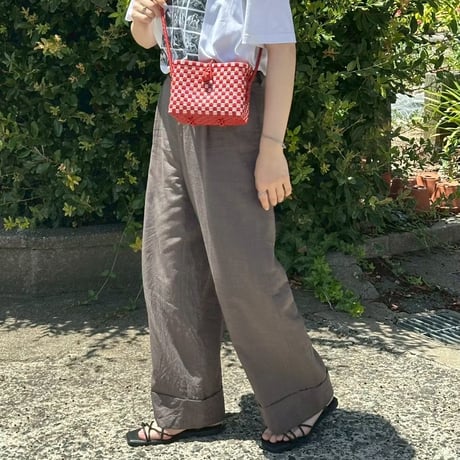 【6月8日(月)〜6月12日(金)発送】 Hello Bag No.13 ' gingham '_Poppy