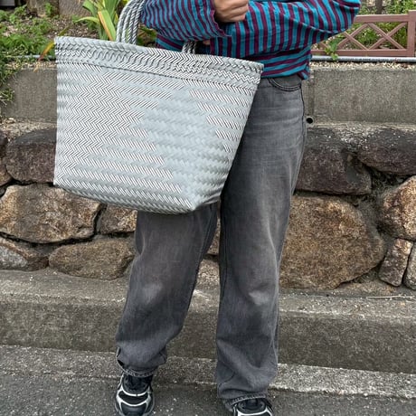 【11月2日(月)〜11月6日(金)発送】 Mekearibag No.303 (Size: L) _Silver × Gomashio