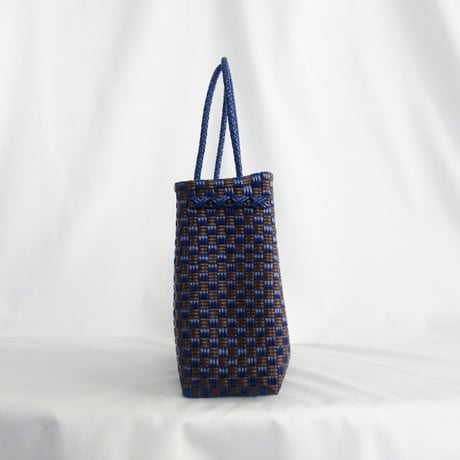 【9月28日(月)〜10月2日(金)発送】Gummy Bag No.9 (Size: S) ' gingham ' _Azzurro e Marrone