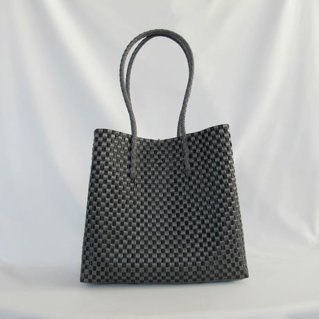 【9月14日(月)〜9月18日(金)発送】 Gummy Bag No.27 (Size: L) ' gingham ' _Charcoal Clay