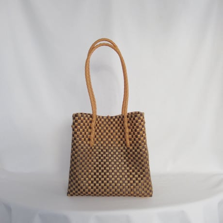【9月24日(木)〜9月25日(金)発送】 Gummy Bag No.21 (Size: M) ' gingham ' _Caramel Mocha