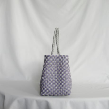 【7月27日(月)〜7月31日(金)発送】 BOSTON BAG No.32  'gingham' _ Purple Clay