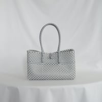 【6月8日(月)〜6月12日(金)発送】 BOSTON BAG No.26  'gingham' _ Silver Obscura