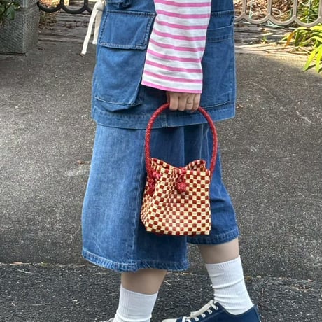 【10月26日(月)〜10月30日(金)発送】 BÉBÉ BAG No.5 ' gingham ' _Apple Pie