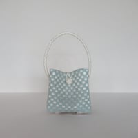 【10月26日(月)〜10月30日(金)発送】 BÉBÉ BAG No.15 ' gingham ' _ Dusty Blue Fizz