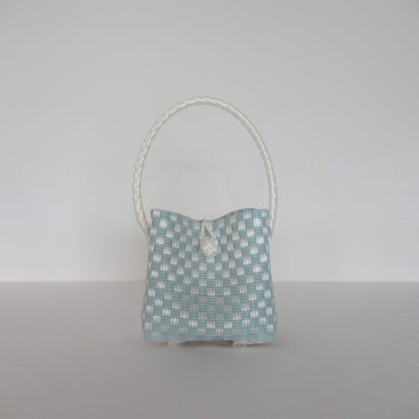 【10月26日(月)〜10月30日(金)発送】 BÉBÉ BAG No.15 ' gingham ' _ Dusty Blue Fizz