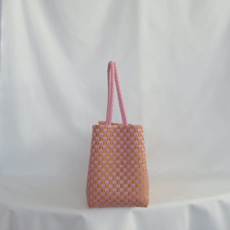 【6月8日(月)〜6月12日(金)発送】 BOSTON BAG No.17  'gingham' _Pink Toffy