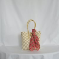 【6月15日(月)〜6月19日(金)発送】 Bag×Handkerchief［F］Gummy bag ' gingham ' (Size : S) _Milk Crape