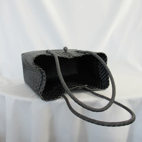 【9月14日(月)〜9月18日(金)発送】 Gummy Bag No.27 (Size: L) ' gingham ' _Charcoal Clay