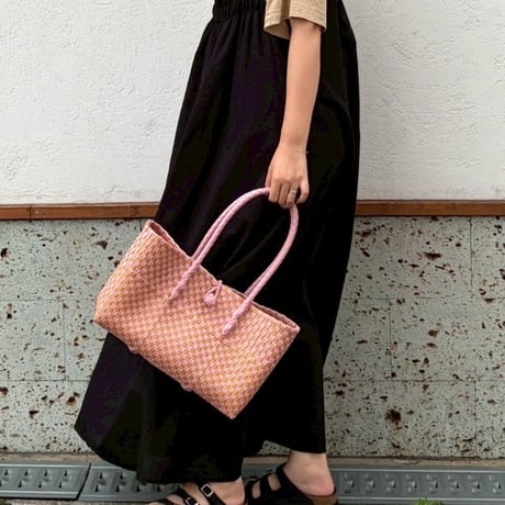 【7月21日(火)〜7月24日(金)発送】 BOSTON BAG No.18  'gingham' _Pink Toffy