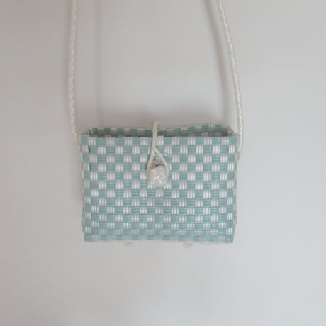 【10月26日(月)〜10月30日(金)発送】 Hello Bag No.20 ' gingham '_ Dusty Blue Fizz