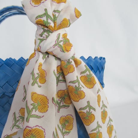 【6月29日(月)〜7月3日(金)発送】 Bag×Handkerchief［C］Mekearibag (Size : S) _Deep Ocean