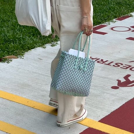 【6月22日(月)〜6月26日(金)発送】 Gummy Bag No.8 (Size: S) ' gingham ' _Orchid Dew