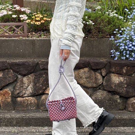 【6月8日(月)〜6月12日(金)発送】 Hello Bag No.26 ' gingham '_Humid Cherry