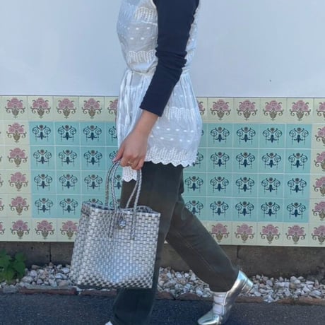 【11月2日(月)〜11月6日(金)発送】Gummy Bag No.105 (Size: S) ' gingham ' _Silver Obscura