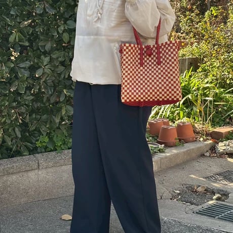 【11月2日(月)〜11月6日(金)発送】 Gummy Bag No.103(Size: S) 'gingham' _Apple Pie