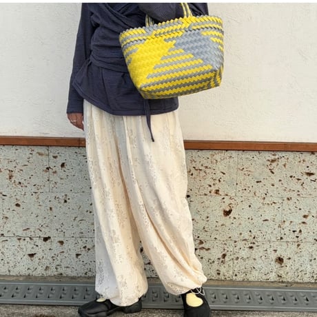 【6月29日(月)〜7月3日(金)発送】 Mekearibag No.13 (Size: S) _Yellow Silver (cross)